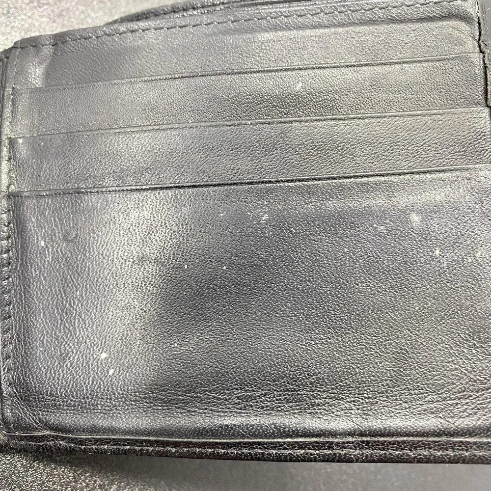 Christian Dior Wallet Mens Black Leather Bifold Credit Card Holder Logo Designer